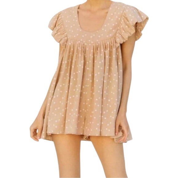 Storia Tan Ruffle Chemise - Picture 1 of 6